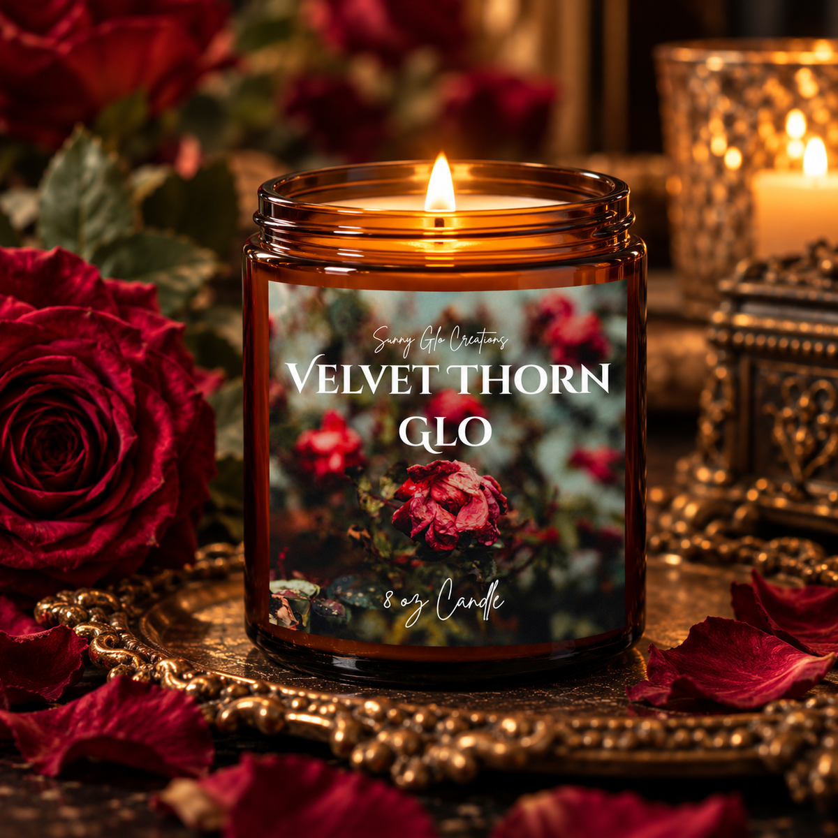 Velvet Thorn Glo 8oz Candle