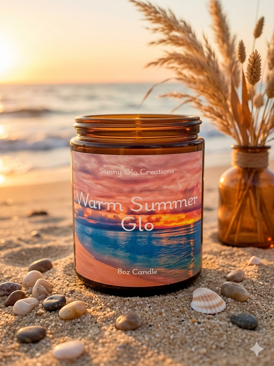 Warm Summer Glo 8oz Candle