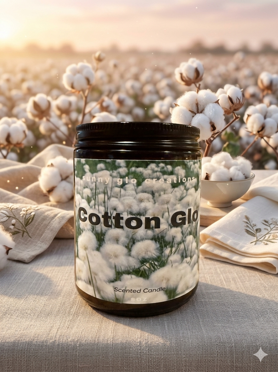 Cotton Glo 8oz Candle