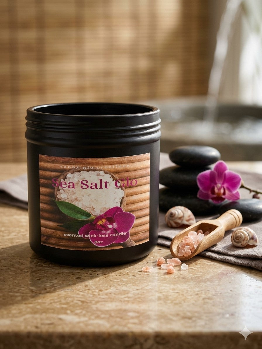Sea Salt Glo 8oz Wick-Less Candle