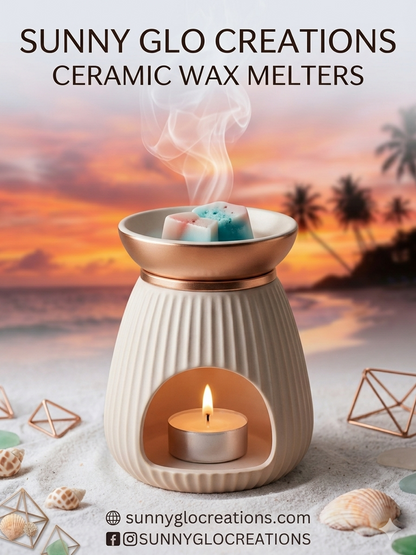 Ceramic Tea Light Wax Melter and 4 packs of wax melts