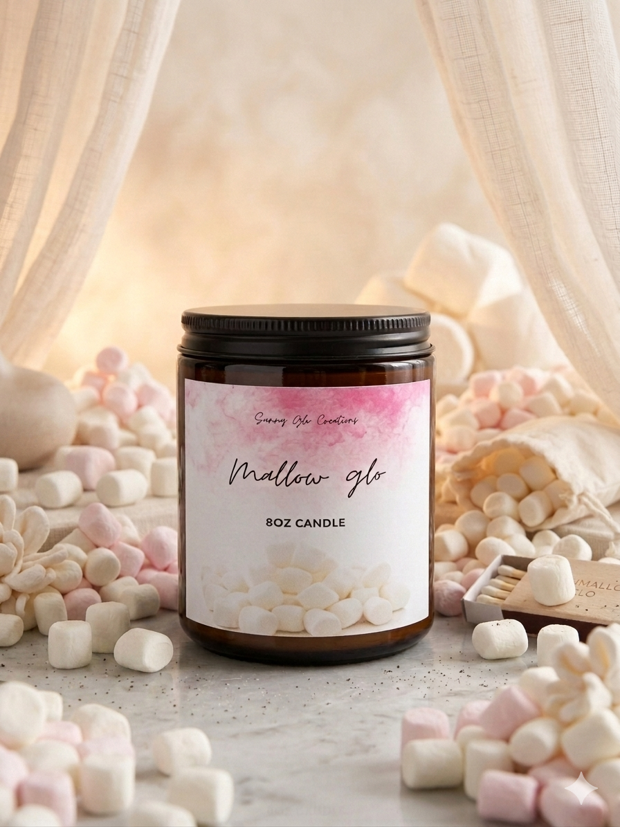 Mallow Glo 8oz Scented Candle