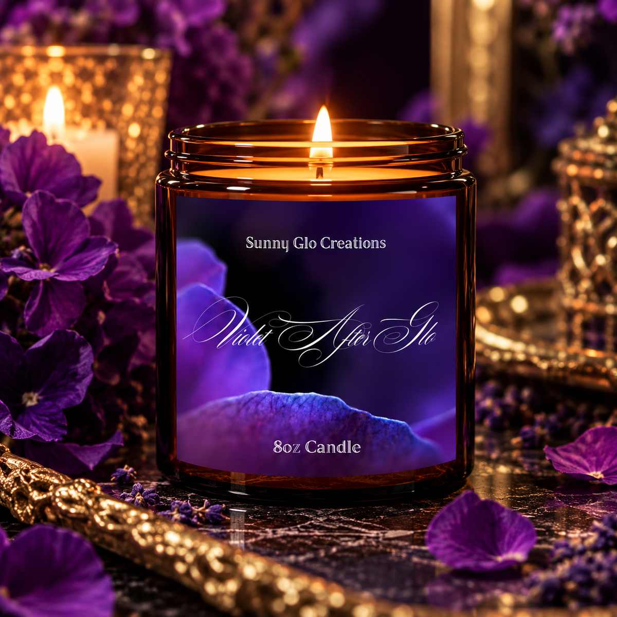 Violet AfterGlo 8oz Candle
