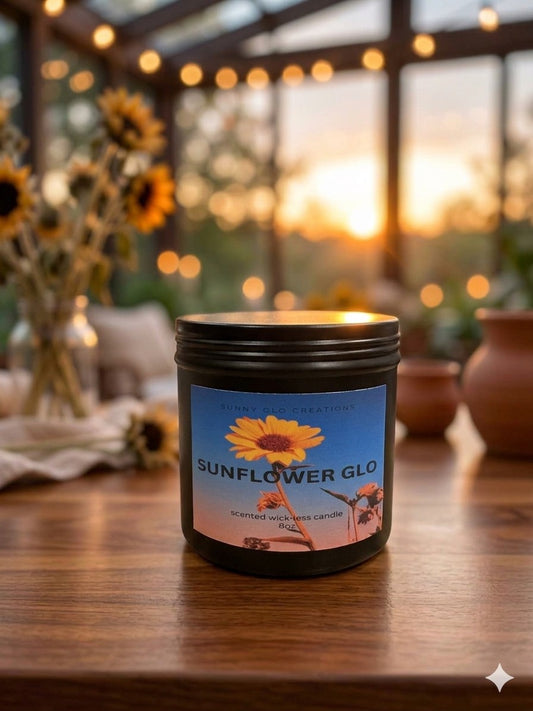Sunflower Glo Wick-Less 8oz Candle